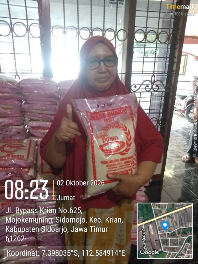 WUJUD APRESIASI KEPADA WAJIB PAJAK, PEMERINTAH DESA SIDOMOJO FASILITASI PENUKARAN BUKTI PEMBAYARAN SPPT PBB DENGAN BERAS PREMIUM 5 KG
