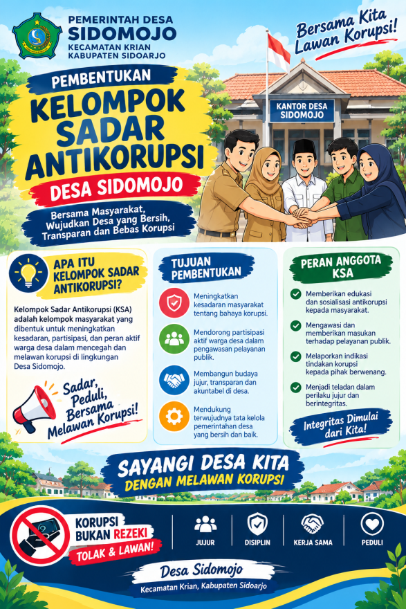 Mendorong Transparansi dan Akuntabilitas, Desa Sidomojo Bentuk Kelompok Sadar Antikorupsi Tahun 2026